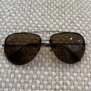 TOM FORD Brown Aviator Sunglasses